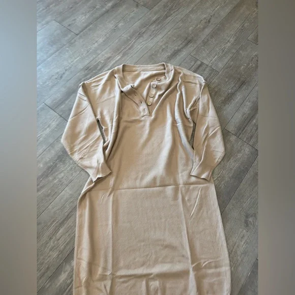 Beige Knit Sweater Dress XL - Picture 7 of 9